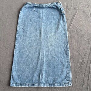 Eddie Bauer Denim MIDI Cottagecore Grandma Lagonlook Skirt 10P